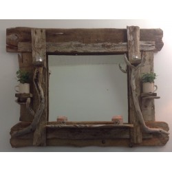 grand miroir en bois flotté