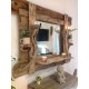 grand miroir en bois flotté