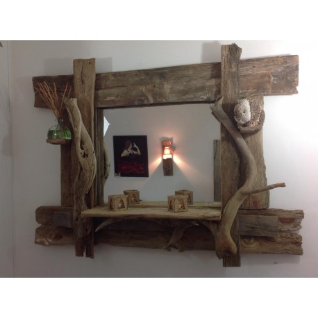 miroir en bois flotté