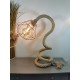 Grande Lampe corde abat jour métal cuivré