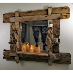 Miroir en bois