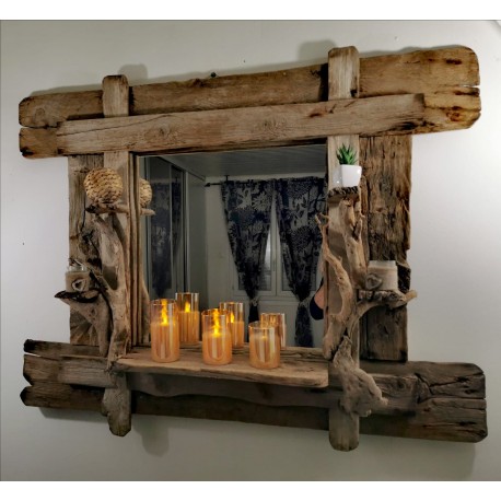 Miroir en bois