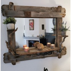 Grand Miroir en bois flotté