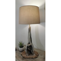 Lampe en bois flotté