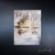 tableau abstrait balade en bateau