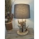 Lampe en bois flotté