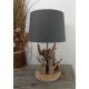 Lampe en bois flotté