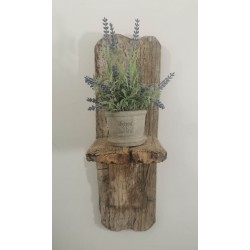 Etagère murale en bois flotté très cosy