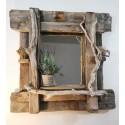 Miroir en bois flotté Uniquement sur commande