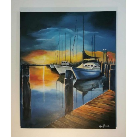 Port au crépuscule